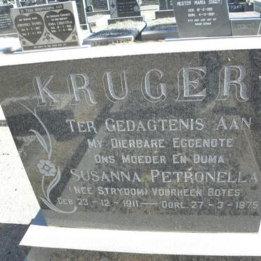 KRUGER Susanna Petronella voorheen BOTES nee STRYDOM 1911-1975