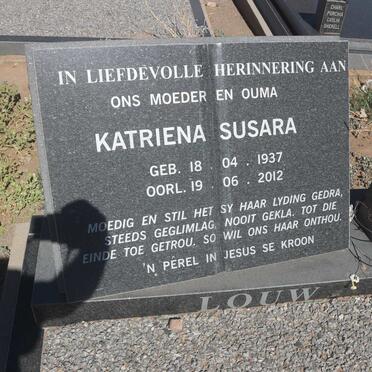 LOUW Katriena Susara 1937-2012