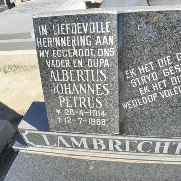 LAMBRECHTS Albertus Johannes Petrus 1914-1988