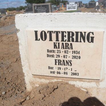 LOTTERING Frans 19??-2003 &amp; Kiara 1934-2020