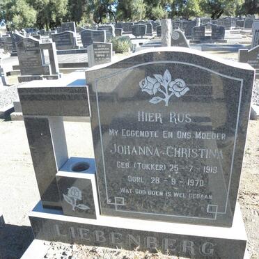LIEBENBERG Johanna Christina nee TUKKER 1919-1970