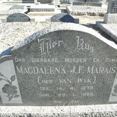 MARAIS Magdalena J.F. nee VAN WYK 1879-1966