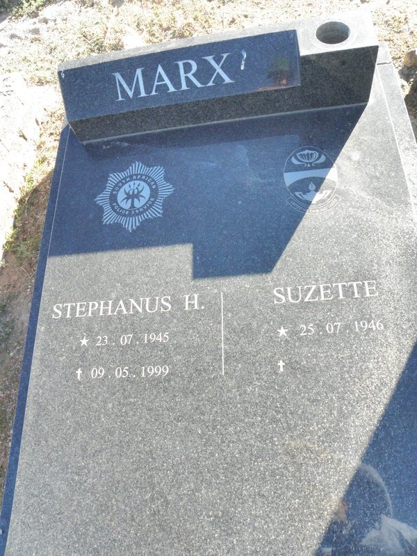 MARX Stephanus H. 1945-1999 &amp; Suzette 1946-