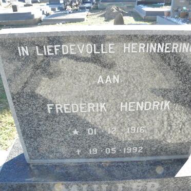 MULLER Frederik Hendrik 1916-1992