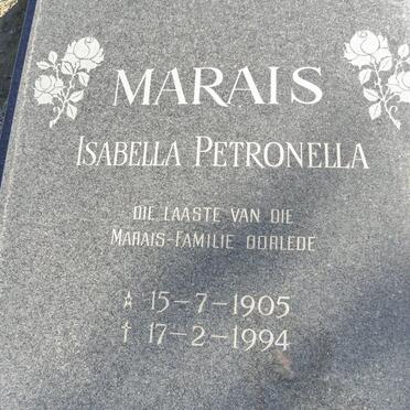 MARAIS Isabella Petronella 1905-1994