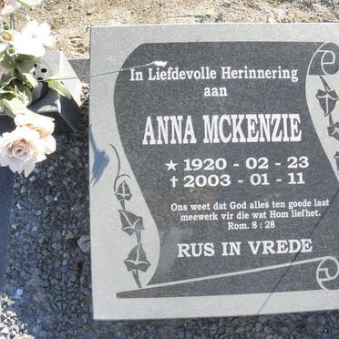 MCKENZIE Anna 1920-2003