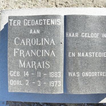 MARAIS Carolina Francina 1883-1973
