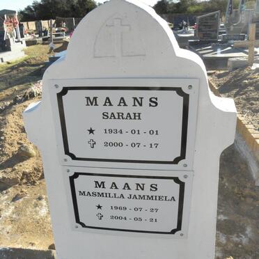 MAANS Sarah1934-2000 :: MAANS Masmilla Jammiela 1969-2004