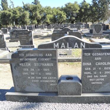 MALAN Willem Stephanus 1925-1982 &amp; Dina Carolina 1925-2010
