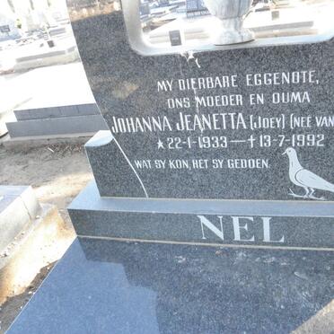 NEL Johanna Jeanetta nee VAN ROOYEN 1933-1992