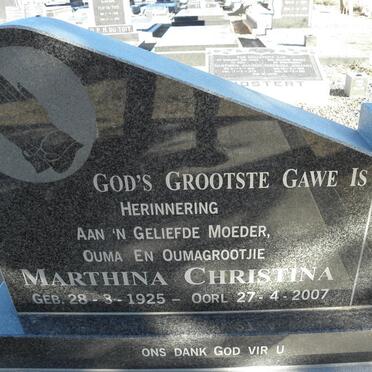 NORTJE Marthina Christina 1925-2007