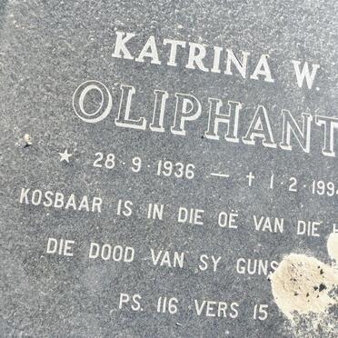 OLIPHANT Katrina W. 1936-1994