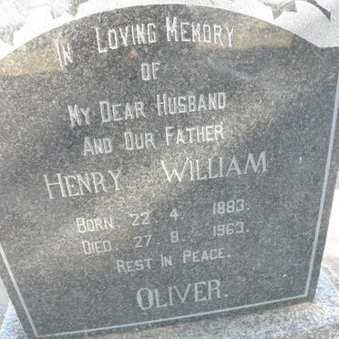 OLIVER Henry William 1883-1963