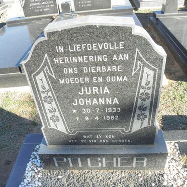 PITCHER Juria Johanna 1933-1982