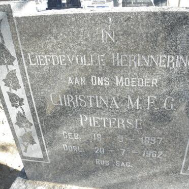 PIETERSE Christina M.F.G. 1897-1962
