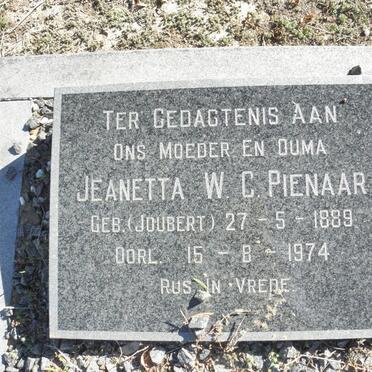 PIENAAR Jeanetta W.C. nee JOUBERT 1889-1974