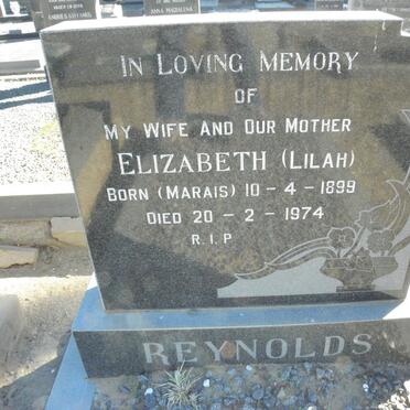 REYNOLDS Elizabeth nee MARAIS 1899-1974