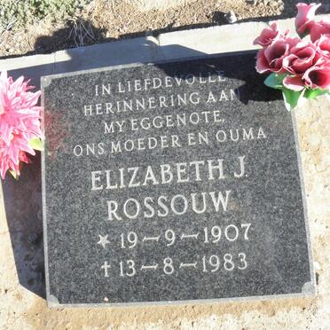 ROSSOUW Elizabeth J. 1907-1983