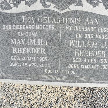 RHEEDER Willem J.L. 1901-1967 &amp; M.H. 1907-2004