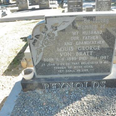 REYNOLDS Louis George Von Bratt 1899-1987