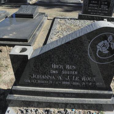 ROUX Johanna A.J., Le nee Le ROUX 1898-1971