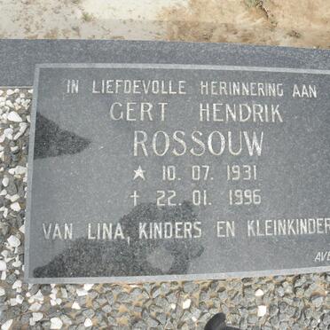 ROSSOUW Gert Hendrik 1931-1996