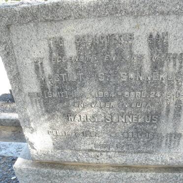 SONNEKUS Harry 1902-1976 &amp; Magtilt S. SMIT 1904-1965