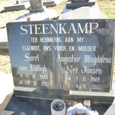 STEENKAMP Sarel von Willigh 1949-1997 &amp; Augustine Magdalena JANSEN 1949-2005