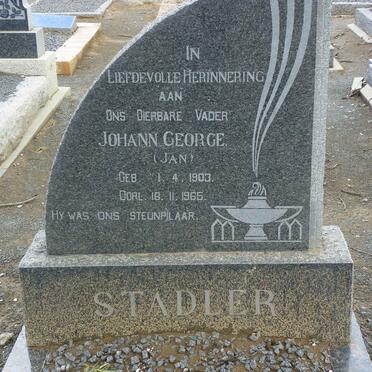 STADLER Johann George 1903-1965