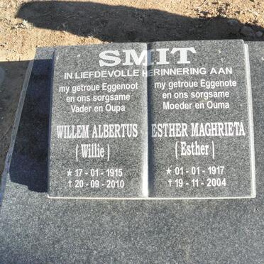 SMIT Willem Albertus 1915-2010 &amp; Esther Maghrieta 1917-2004