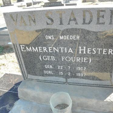 STADEN Emmerentia Hester, van nee FOURIE 1902-1997