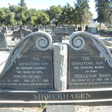 SIEBERHAGEN Johann Georg 1898-1969 &amp; Heilletjie Maria 1900-1973