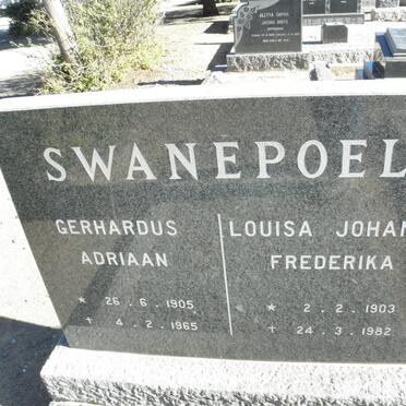 SWANEPOEL Gerhardus Adriaan 1905-1965 &amp; Louisa Johanna Frederika 1903-1982