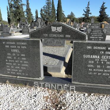 STANDER Karel 1918-1981 &amp; Susanna Gertruida BOTHA 1919-1991