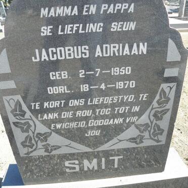 SMIT Jacobus Adriaan 1950-1970