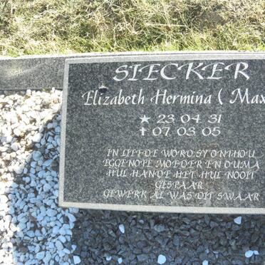 SIECKER Elizabeth Hermina 1931-2005