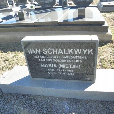 SCHALKWYK Maria, van 1907-1994