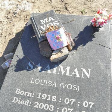SAAIMAN Louisa nee VOS 1918-2003