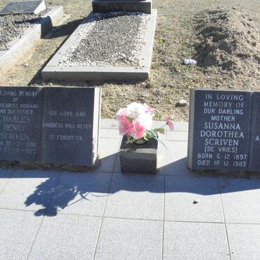 SCRIVEN Charles Henry 1890-1973 &amp; Susanna Dorothea DE VRIES 1897-1985
