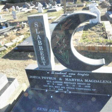 SLABBERT Jozua Petrus 1926-1999 &amp; Martha Magdalena 1939