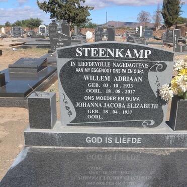 STEENKAMP Willem Adriaan 1933-2017 &amp; Johanna Jacoba Elizabeth 1937-