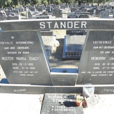 STANDER Hendrik Jacobus 1903-1969 &amp; Hester Maria 1915-1997 :: STANDER Hendrik Jacobus 1948-2010