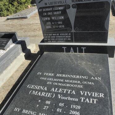 TAIT Edwin William 1915-1970 :: VIVIER Gesina Aletta voorheen TAIT 1920-2006