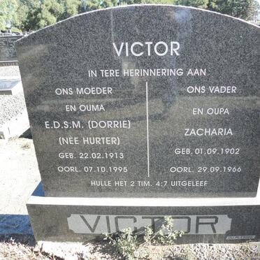 VICTOR Zacharia 1902-1966 &amp; E.D.S.M. HURTER 1913-1995
