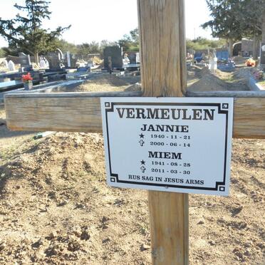 VERMEULEN Jannie 1940-2000 &amp; Miem 1941-2011