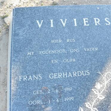 VIVIERS Frans Gerhardus 1919-1999