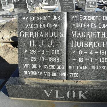 VLOK Gerhardus H.J.J. 1915-1988 &amp; Magrietha Huibrecht 1918-1981
