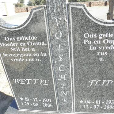 VOLSCHENK Flip 1933-2006 &amp; Bettie 1931-2006