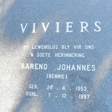 VIVIERS Barend Johannes 1953-1997