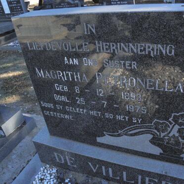 VILLIERS Magritha Petronella, de 1893-1975